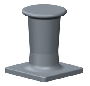 Single Bitts | 8" | Square Base | Cast Steel