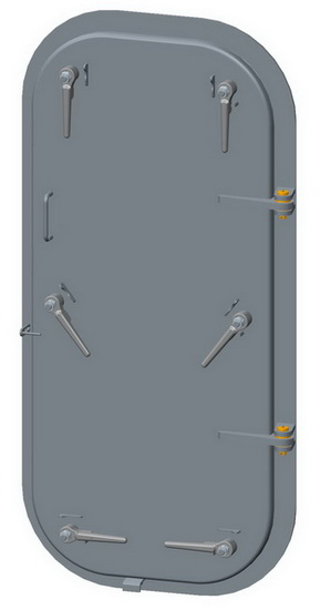Weathertight Door - 6 dog Style