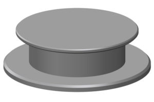 Button Chock | 12" | Fabricated Steel